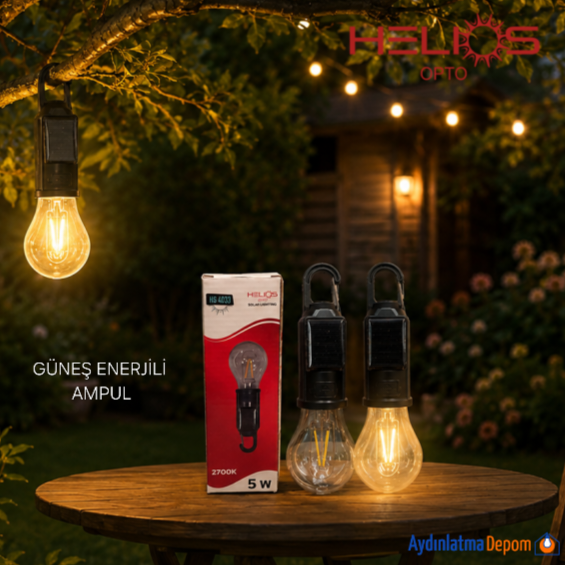 HELİOS 5 WAT SOLAR AMPUL GÜNEŞ ENERJİLİ  GÜNIŞIĞI